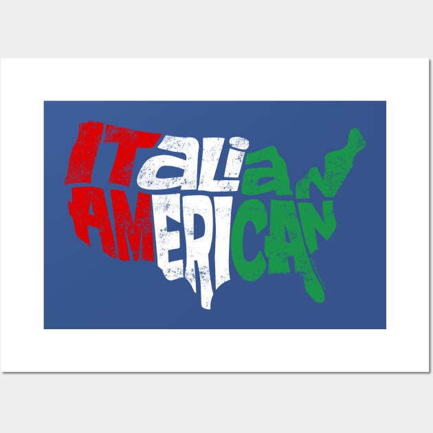 Italian American Map Wall Art by ItalianPowerStore